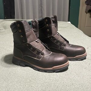 Brahma Men's Brown Lace-Up Steel Toe Work Boots (sz: 11)